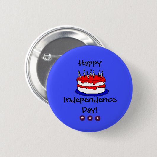 Happy Independence Day Button (Voorkant /achterkant)