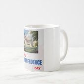 Happy Independence Day, de vlag van het Witte Huis Koffiemok (Voorkant rechts)