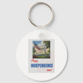 Happy Independence Day, de vlag van het Witte Huis Sleutelhanger (Voorkant)