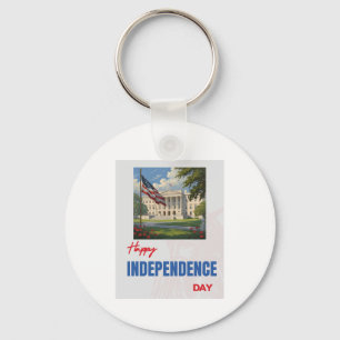 Happy Independence Day, de vlag van het Witte Huis Sleutelhanger