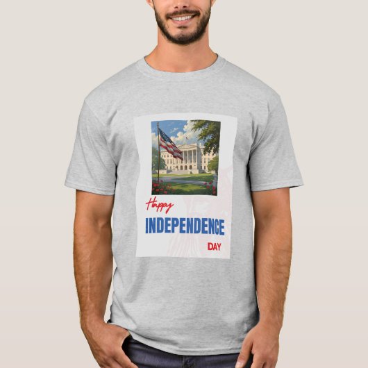 Happy Independence Day, de vlag van het Witte Huis T-shirt (Voorkant)