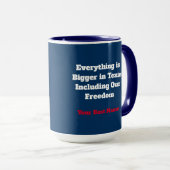 Happy Independence Day Glowing Lone Star Mok (Voorkant rechts)