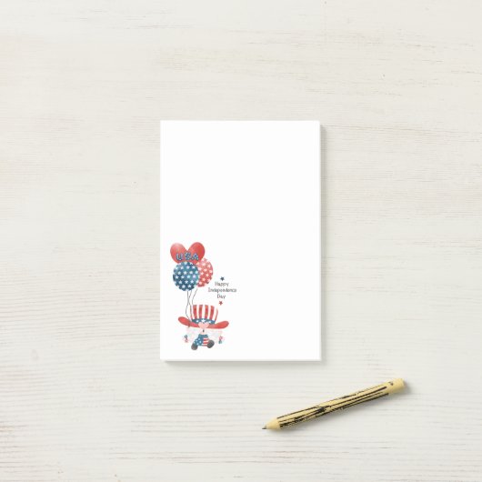 Happy Independence Day Gnome Post-it® Notes (Op bureau)