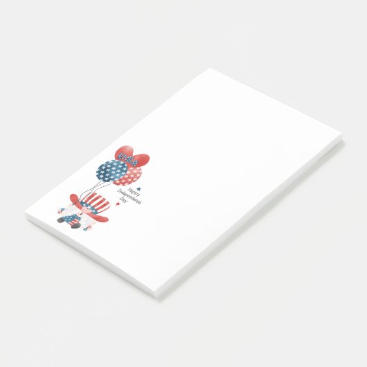 Happy Independence Day Gnome Post-it® Notes (Schuin)