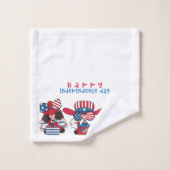 Happy Independence Day Gnomes Bad Handdoek (Wasdoekje)