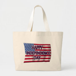 Happy Independence Day Grote Tote Bag