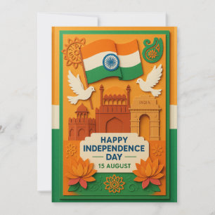 Happy Independence Day India Kaart