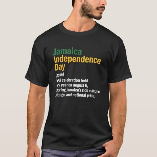 Happy Independence Day Jamaica Definition 63rd Jam T-shirt (Voorkant)