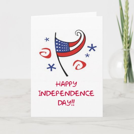 Happy Independence Day Kaart (Voorkant)