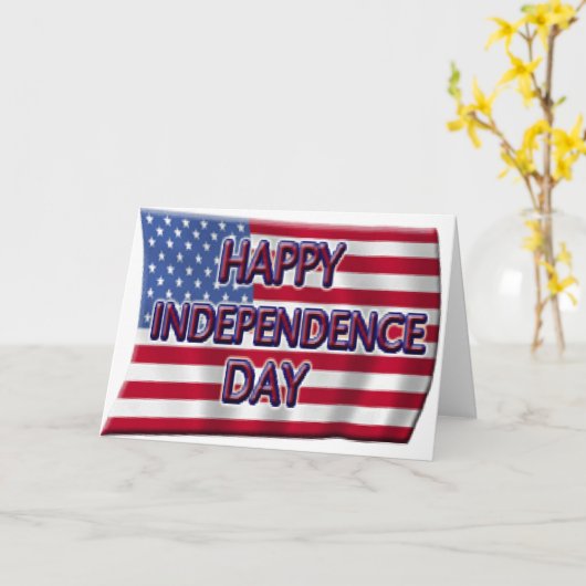 Happy Independence Day Kaart (Gele Bloem)