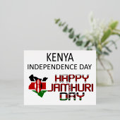 Happy Independence Day: Kenia Jamhuri Day Special Folie Feestdagen Briefkaart (Staand Voorkant)
