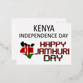 Happy Independence Day: Kenia Jamhuri Day Special Folie Feestdagen Briefkaart (Voorkant / Achterkant)
