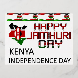 Happy Independence Day Kenya Jamhuri Day Folie Feestdagen Briefkaart