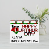 Happy Independence Day Kenya Jamhuri Day Folie Feestdagen Briefkaart (Staand Voorkant)