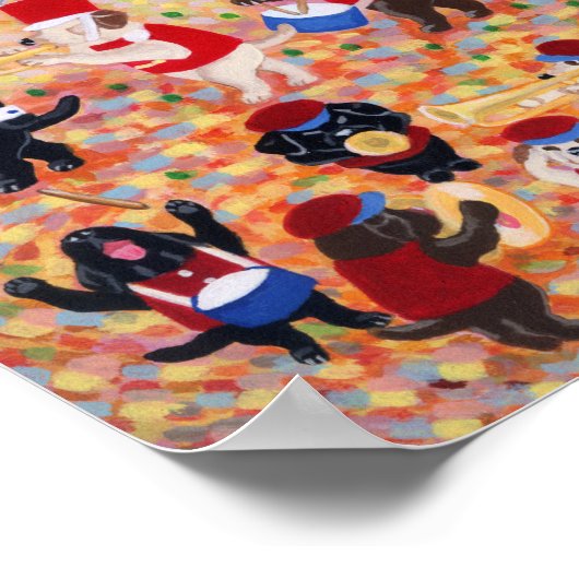 Happy Independence Day Labradors-kunstwerk Poster (Hoek)