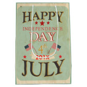Happy Independence Day op 4 juli Medium Cadeauzakje (Achterkant)
