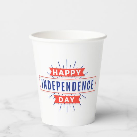 Happy Independence Day Paper Cups Papieren Bekers (Voorkant)