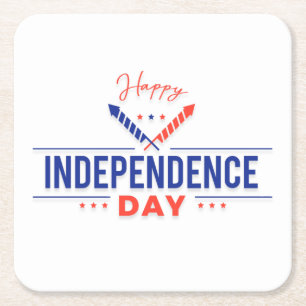Happy Independence Day Paper-Onderzetter Kartonnen Onderzetters