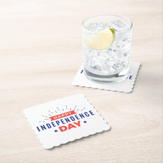 Happy Independence Day Paper-Onderzetter Kartonnen Onderzetters (Insitu)