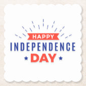 Happy Independence Day Paper-Onderzetter Kartonnen Onderzetters (Voorkant)