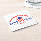 Happy Independence Day Paper-Onderzetter Kartonnen Onderzetters (Gebogen)