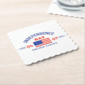 Happy Independence Day Paper-Onderzetter Kartonnen Onderzetters (Gebogen)