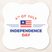 Happy Independence Day Paper-Onderzetter Kartonnen Onderzetters (Voorkant)