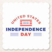 Happy Independence Day Paper-Onderzetter Kartonnen Onderzetters (Voorkant)