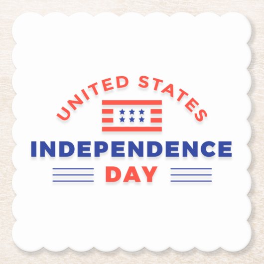 Happy Independence Day Paper-Onderzetter Kartonnen Onderzetters (Voorkant)