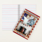 Happy Independence Day Patriotic Custom 3 Foto Notitieboek (Binnen)