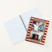 Happy Independence Day Patriotic Custom 3 Foto Notitieboek (Binnen)
