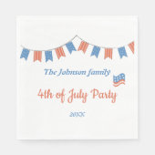 Happy Independence Day Patriottische Partij Servet (Voorkant)