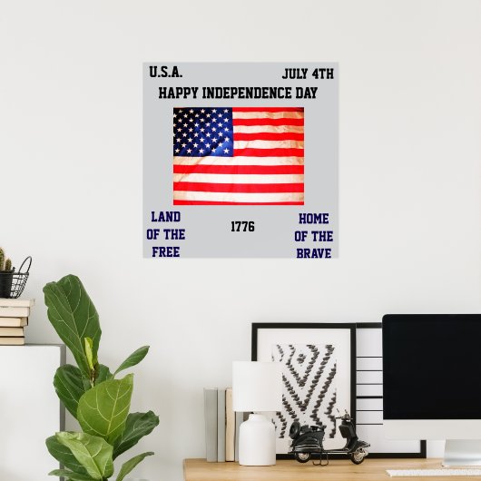 HAPPY INDEPENDENCE DAY poster (Thuiskantoor)