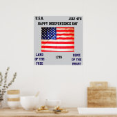 HAPPY INDEPENDENCE DAY poster (Keuken)