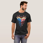 Happy Independence Day Pride American Flag Chicken T-shirt (Voorkant volledig)