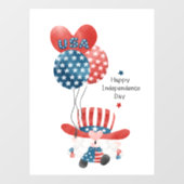 Happy Independence Day Raamsticker (Vel)