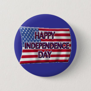 Happy Independence Day Ronde Button 5,7 Cm