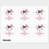 Happy Independence Day Ronde Sticker (Vel)