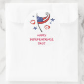 Happy Independence Day Ronde Sticker (Tas)