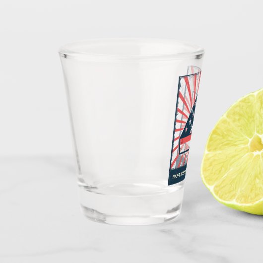 Happy Independence Day Shot Glas (Links)