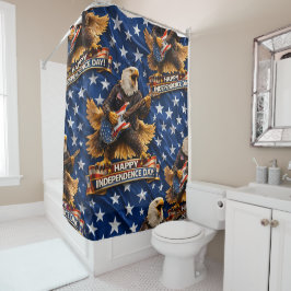 Happy Independence Day shower curtain description Douchegordijn