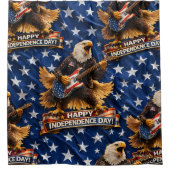 Happy Independence Day shower curtain description Douchegordijn (Voorkant)