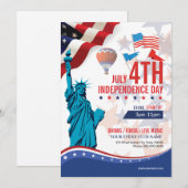 Happy Independence Day Sjabloon Kaart (Voorkant / Achterkant)