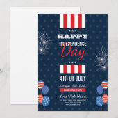 Happy Independence Day Sjabloon Kaart (Voorkant / Achterkant)
