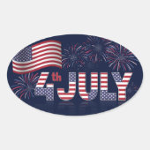 Happy Independence Day Square Sticker (Voorkant)