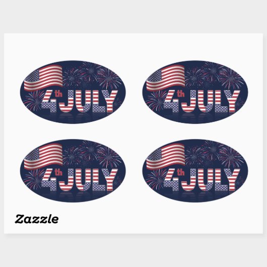Happy Independence Day Square Sticker (Vel)