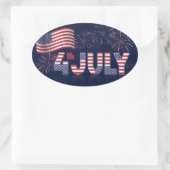 Happy Independence Day Square Sticker (Tas)