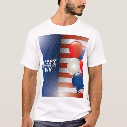 Happy Independence Day T-Shirt Design (Voorkant)
