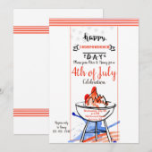 Happy Independence Day Uitnodiging (Voorkant / Achterkant)