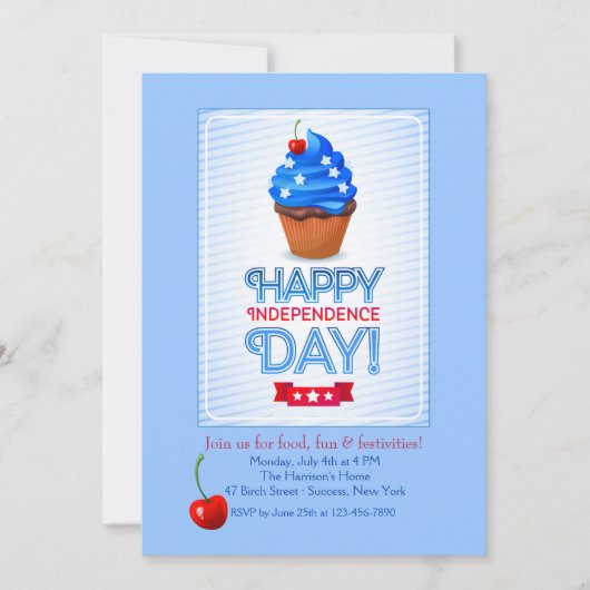 Happy Independence Day Uitnodiging (Voorkant)